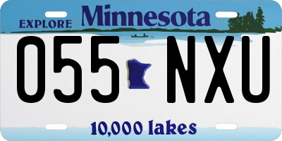 MN license plate 055NXU
