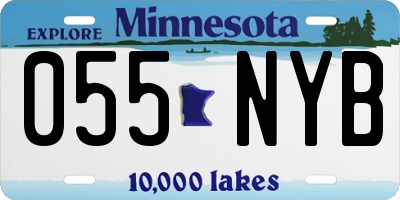 MN license plate 055NYB