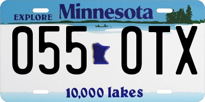 MN license plate 055OTX