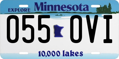 MN license plate 055OVI