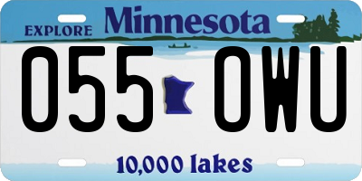 MN license plate 055OWU