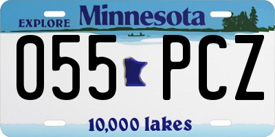 MN license plate 055PCZ