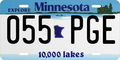 MN license plate 055PGE