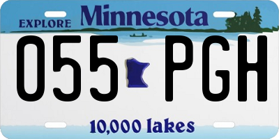 MN license plate 055PGH