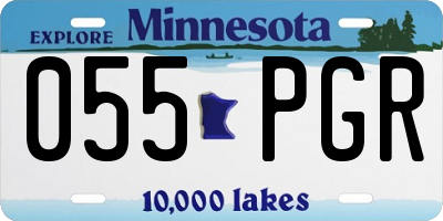MN license plate 055PGR