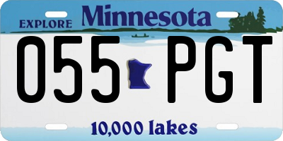 MN license plate 055PGT