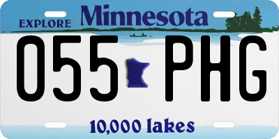 MN license plate 055PHG