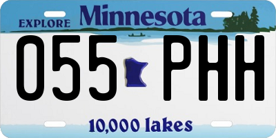 MN license plate 055PHH