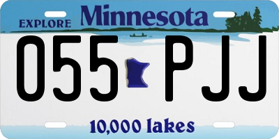 MN license plate 055PJJ