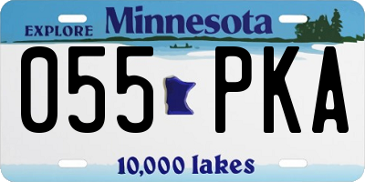 MN license plate 055PKA