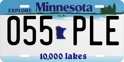 MN license plate 055PLE