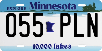 MN license plate 055PLN