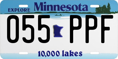 MN license plate 055PPF