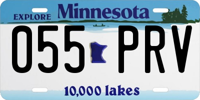 MN license plate 055PRV