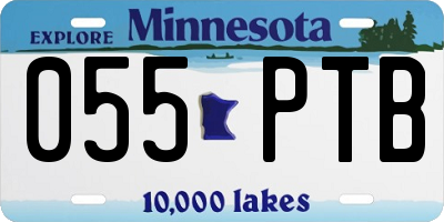 MN license plate 055PTB