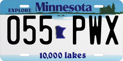 MN license plate 055PWX