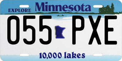 MN license plate 055PXE