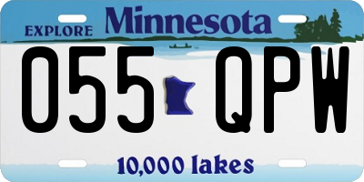 MN license plate 055QPW