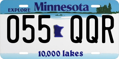 MN license plate 055QQR