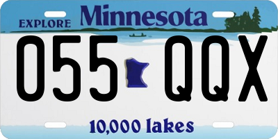 MN license plate 055QQX