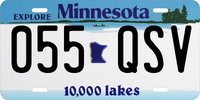 MN license plate 055QSV