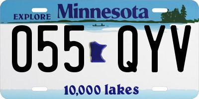 MN license plate 055QYV