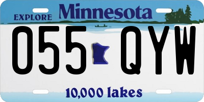 MN license plate 055QYW