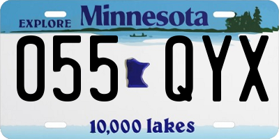 MN license plate 055QYX