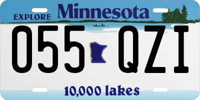 MN license plate 055QZI
