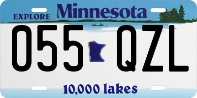 MN license plate 055QZL