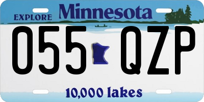 MN license plate 055QZP