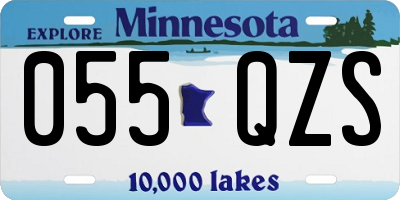 MN license plate 055QZS