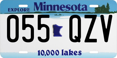 MN license plate 055QZV