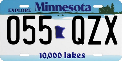 MN license plate 055QZX