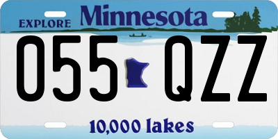 MN license plate 055QZZ