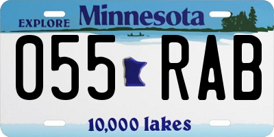 MN license plate 055RAB