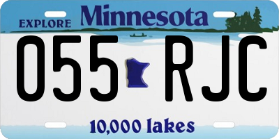 MN license plate 055RJC