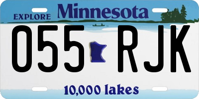 MN license plate 055RJK