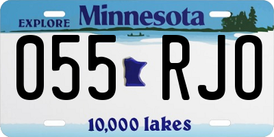 MN license plate 055RJO