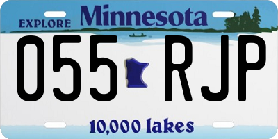 MN license plate 055RJP