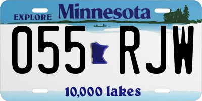 MN license plate 055RJW