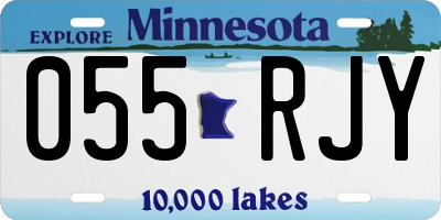 MN license plate 055RJY