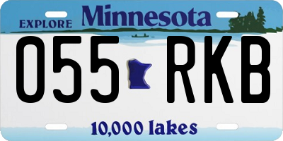 MN license plate 055RKB
