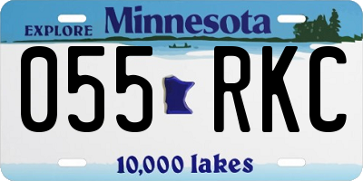 MN license plate 055RKC