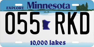 MN license plate 055RKD