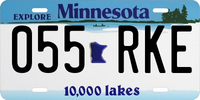 MN license plate 055RKE