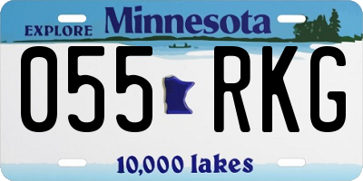 MN license plate 055RKG