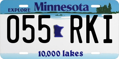 MN license plate 055RKI