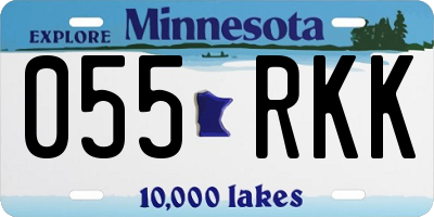 MN license plate 055RKK