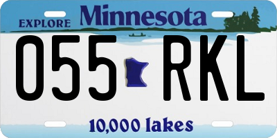 MN license plate 055RKL